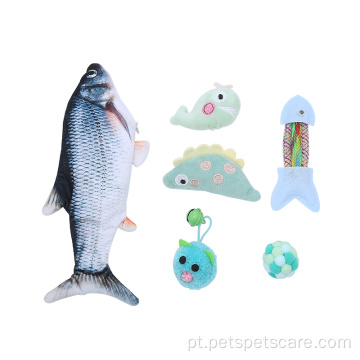 Simulação Wiggle Fish Cat Toys Brinquedos de peixe em movimento